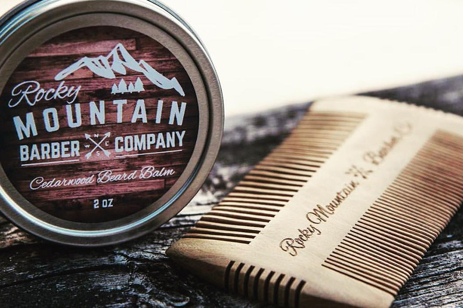 rocky mountain barber company beard combs and beard balm